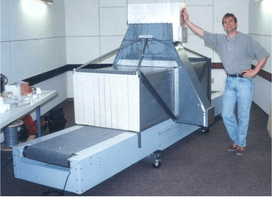Dual Energy X-Ray Line Scanner, including custom Monoblock X-Ray Generator, Quantum Magnetics, Inc.